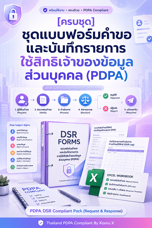 template คุ้มครองข้อมูลส่วนบุคคลพร้อมใช้