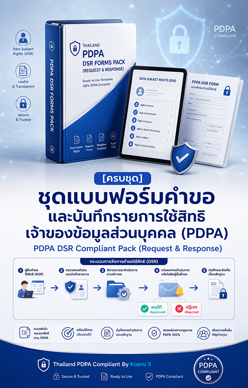 template คุ้มครองข้อมูลส่วนบุคคลพร้อมใช้